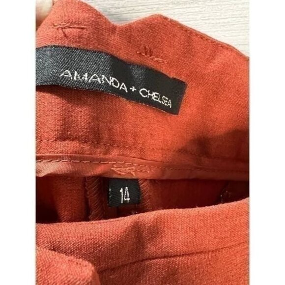 Amanda + Chelsea Loose Fit Linen-Blend Trousers Size 14 - Picture 3 of 3